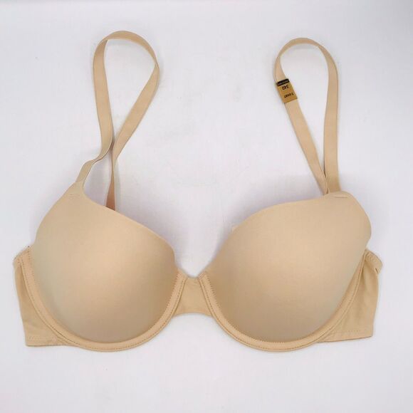 VICTORIA'S SECRET Wear Everywhere T-Shirt Lightly Lined Bra Beige  34D - Picture 1 of 7